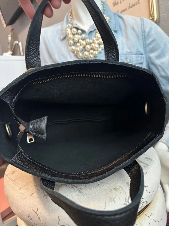 PLG Mini pebbled black Crossbody tote NEW - Picture 9 of 11